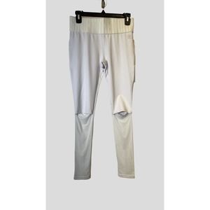 Lime & Vine White Polyester and Mesh 26" Inseam Athletic Pant‎ Legging Sz S NEW